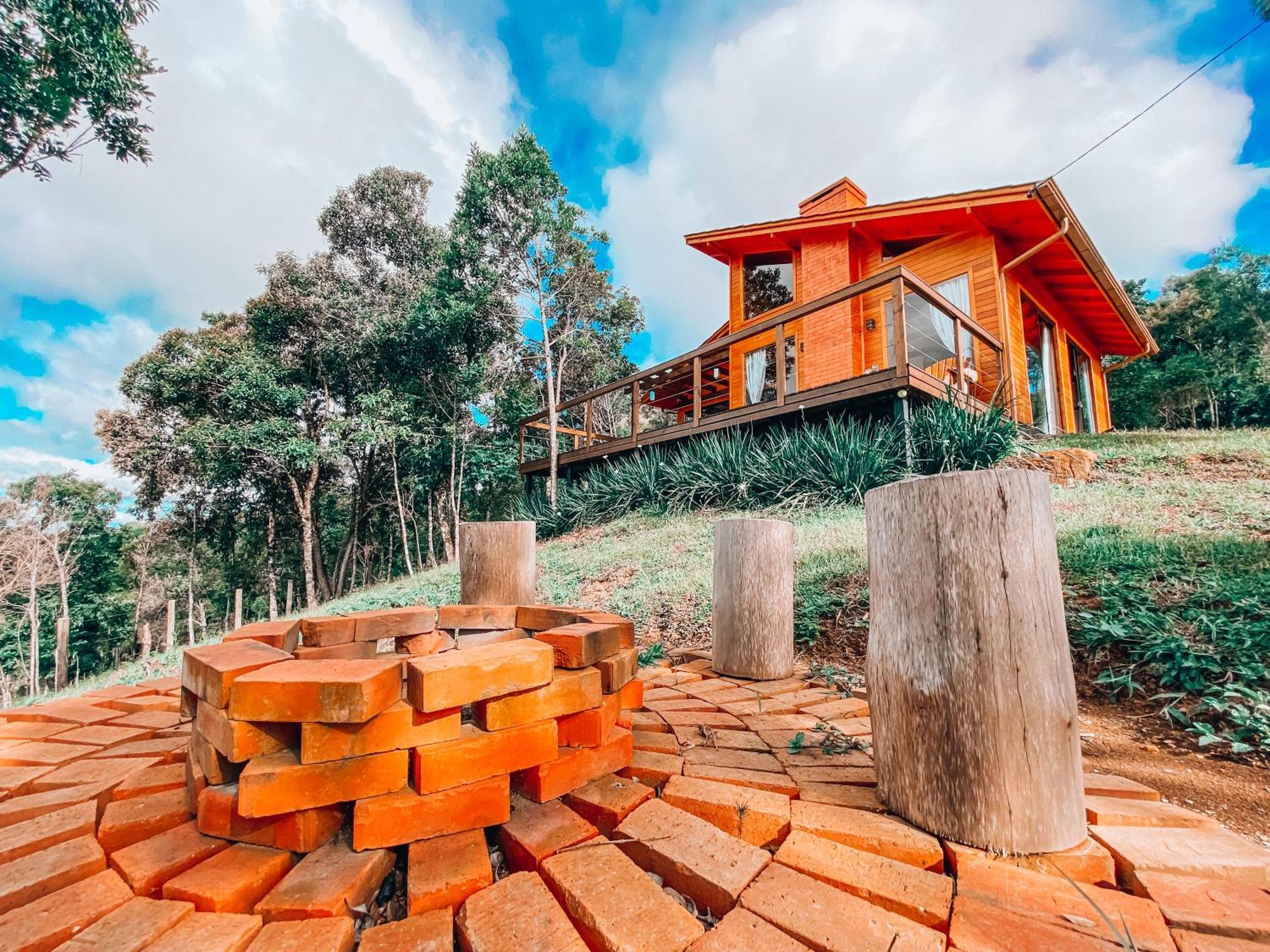 Cabana Pé do Costão - Cabana Romântica com Hidro, Lareira e Lagos Villa Bom Retiro  Exterior foto