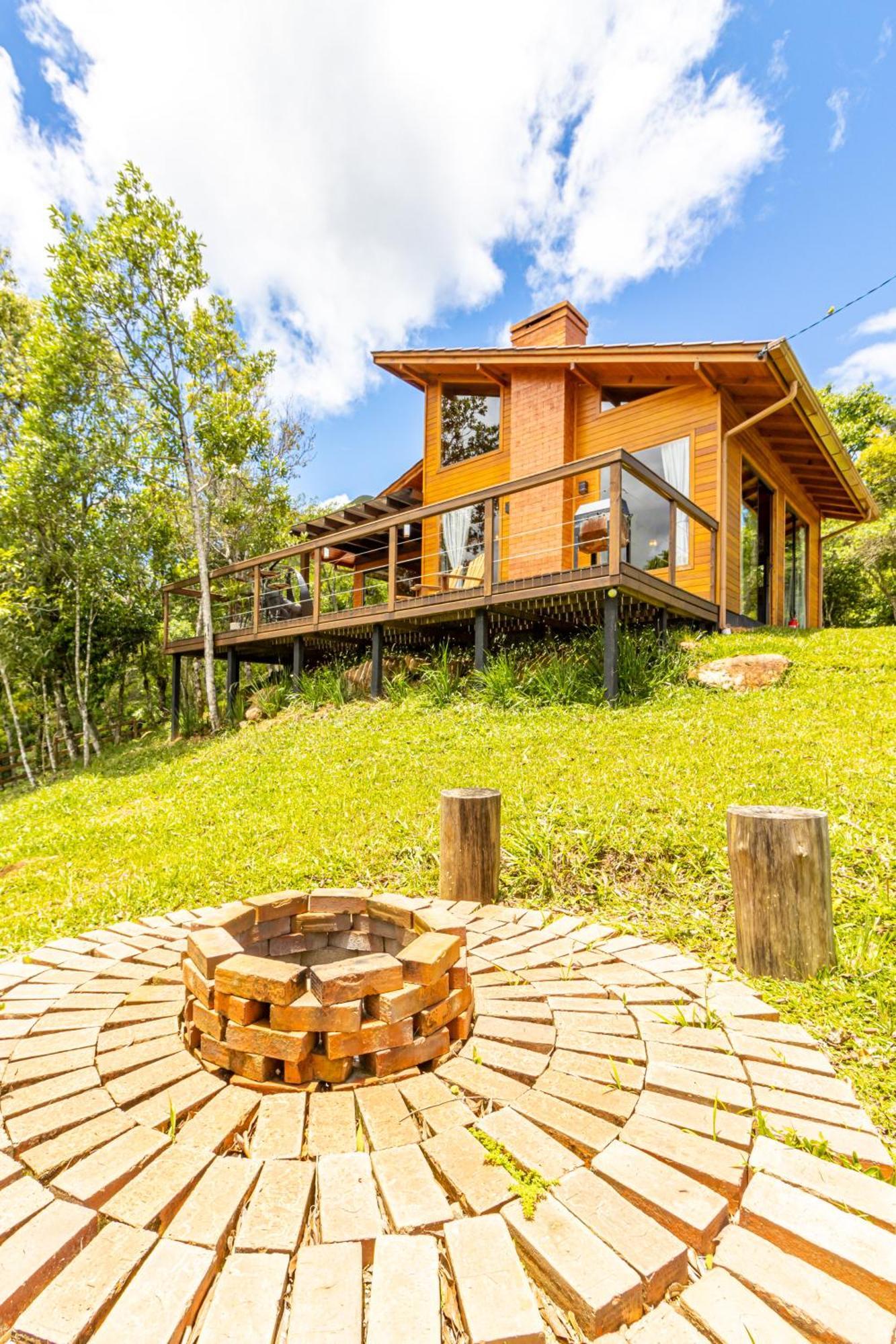 Cabana Pé do Costão - Cabana Romântica com Hidro, Lareira e Lagos Villa Bom Retiro  Exterior foto